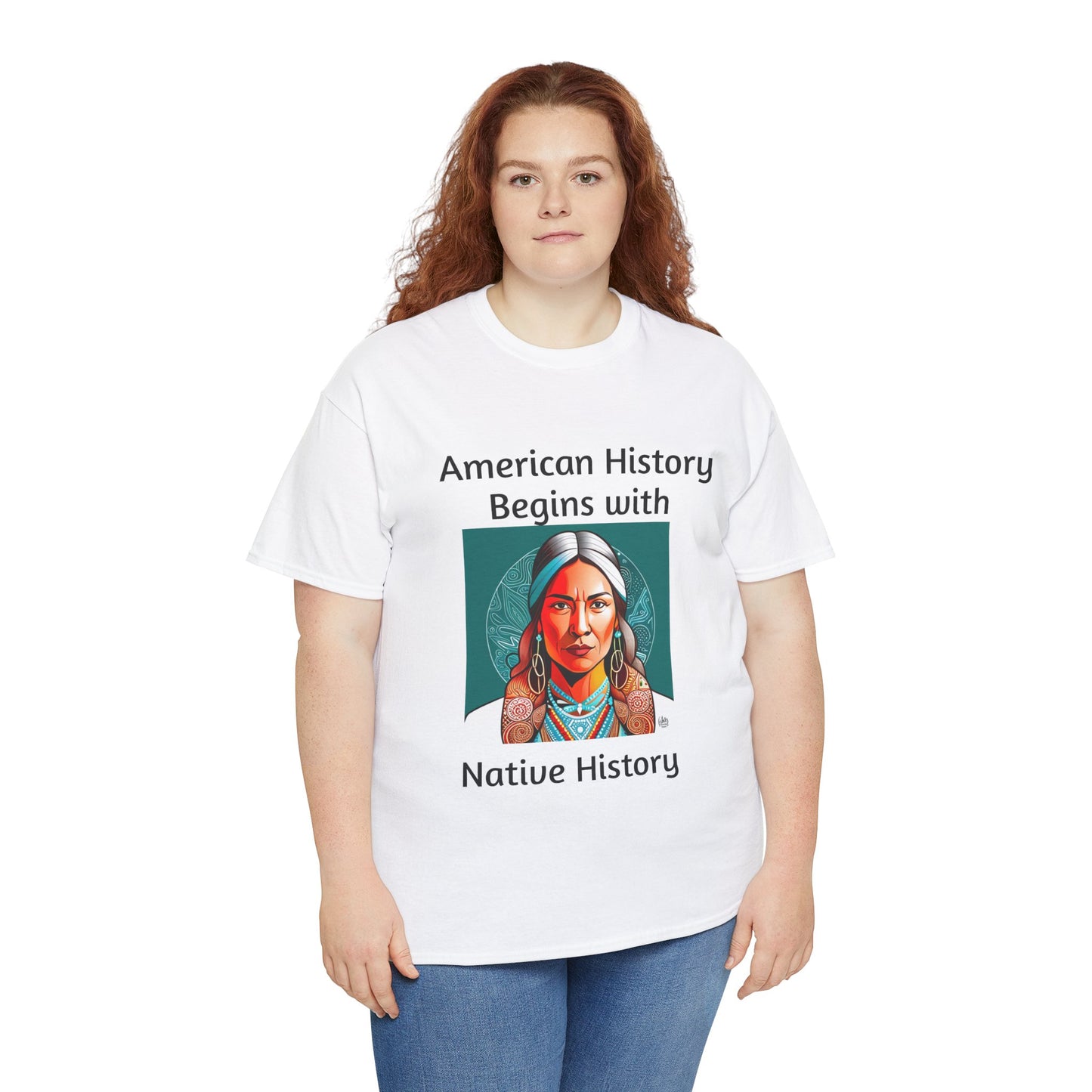 American History Begins with Native History Unisex Heavy Cotton Tee