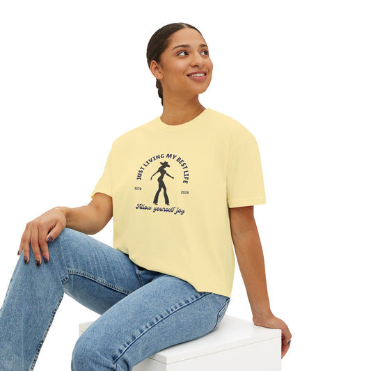 Cowgirl Livin her Best Life Women's Boxy Tee